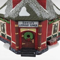 Vintage Department 56 Santa's Lookout Tower - North Pole Series - Christmas Village - Lighted Building - Retired - Collectible