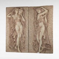 Pair of Vintage Z. Danjell Creations Greek Goddesses Wall Plaques - Classical Art - Wall Decor -Textured Relief