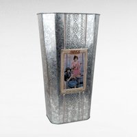 2003 Coca-Cola Metal Vase - Vintage Coca-Cola Decor - Embossed Tin Vase - "All the Year Round" -  Collectible Coke Decor