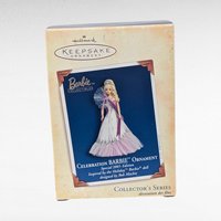 2005 Celebration Barbie Ornament - Mattel - Holiday Barbie - Christmas Ornament - Collectible Barbie Ornament - With Original Box