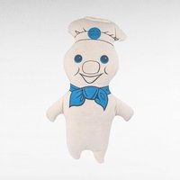 Vintage Pillsbury Doughboy Poppin' Fresh Plush, 13.5 Inch Stuffed Toy, Collectible Advertising Character