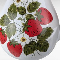 Vintage McCoy Strawberry Basin and Pitcher Set, 7527, Wash Basin and Ewer, Farmhouse Decor, Kitchen Decor