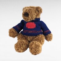 Vintage Sweater Bear Plush Pair - Gund Apple Sweater Teddy, Commonwealth USA Sweater Bear - Collectible Plushies, Vintage Toys, Gift Ideas