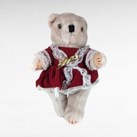 Vintage Teddy Bear Pair, 12" Dressed Bear, 8" Jointed Vest Bear, Collectible Plush Toys, Gift for Kids, Vintage Toy Decor, Display Bears