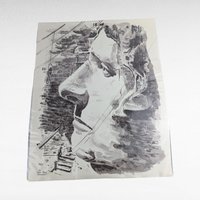 Vintage Rose Mary Goodson Mount Rushmore Print Set, Jefferson, Roosevelt, Lincoln, Washington, Historical Art, Americana Decor