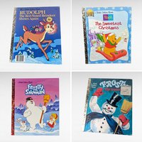 Vintage Christmas Children's Book Lot, Frosty the Snowman, Rudolph, Winnie the Pooh Sweetest Christmas, Holiday Books, Gift for Kids