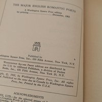 1963 Major English Romantic Poets Anthology, Coleridge, Wordsworth, Byron, Shelley, Keats, Vintage Poetry Book, Literary Gift