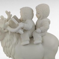 Vintage Dept 56 Snowbabies "A Journey for Two by Caribou!" Figurine, 8 Inch, Collectible Snowbabies, Gift for Collector, Christmas Decor