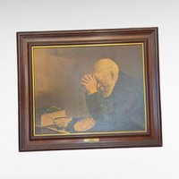 Vintage Enstrom "Grace" Wood Framed Print, Religious Art, Inspirational Wall Decor, Gift for Pastor, Christian Home Decor