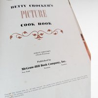1950 Betty Crocker Picture Cook Book, Vintage Cookbook, Retro Kitchen Decor, Gift for Cook, Classic Recipes, Hardcover Cookbook