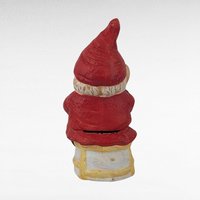 Vintage Ceramic Gnome Figurine, 7.5 Inch Hand Painted Garden Decor, Collectible Gnome, Gift for Gnome Lover