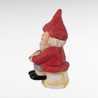 Vintage Ceramic Gnome Figurine, 7.5 Inch Hand Painted Garden Decor, Collectible Gnome, Gift for Gnome Lover