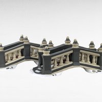 Dept 56 Heritage Village Bridge Set, Pair of Ceramic Bridges, Replacement Pieces, Christmas Village Accessory, Gift for Collector