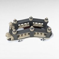 Dept 56 Heritage Village Bridge Set, Pair of Ceramic Bridges, Replacement Pieces, Christmas Village Accessory, Gift for Collector