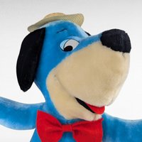 Vintage 1985 Hanna Barbera Huckleberry Hound Plush Toy, Collectible Cartoon Dog Plushie, Gift for Animation Fans