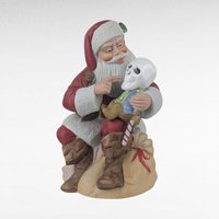 Spooky Santa Music Box, Skull Christmas Decoration, Upcycled Vintage Holiday Decor, Unique Gothic Gift