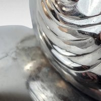Vintage Raimond Roly Poly Clown Bank, Silver Metal Figural Coin Bank, Nursery Decor, Gift for Child, Collector, Nostalgic Toy