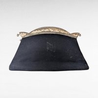 Vintage Black Clutch Purse, Evening Bag, Classic Formal Handbag, Gift for Her No Strap, Fair Condition