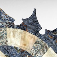 Vintage Quilted Table Topper, 18 Inch Round Centerpiece, Unique Home Decor, Gift for Her, Housewarming Present