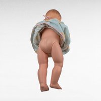 Vintage 20" Plastic Baby Doll with Moving Limbs and Sleeping Eyes, Nightgown, Collectible Baby Doll, Gift for Doll Lovers