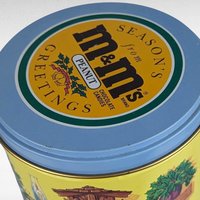 Vintage M&M's Christmas Tins, 1991 and 1994 Holiday Collectible Tins, Candy Storage, Gift for Collector, Kitchen Decor