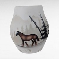 2004 Navajo Pottery Vase with Horse Design, Hand-Painted Vase, Southwest Decor, Native American Art, Collectible Pottery