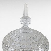 Vintage Crystal and Marble Candy Dish, Covered Candy Bowl, Italian Marble Base, Crystal Candy Jar, Elegant Home Decor, Gift for Hostess