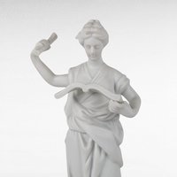 Vintage Andrea by Sadek Bisque Greek Muse Figurines, Memory & Artist Pair, 8.5" Elegant Home Decor, Gift for Art Lovers, Shelf Decor