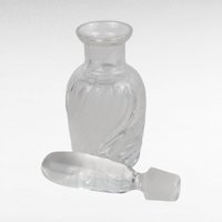 Vintage Lenox Windswept Clear Glass Perfume Bottle with Stopper, 5.25" Height, Elegant Vanity Decor, Gift for Her