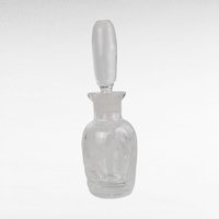 Vintage Lenox Windswept Clear Glass Perfume Bottle with Stopper, 5.25" Height, Elegant Vanity Decor, Gift for Her
