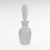 Vintage Lenox Windswept Clear Glass Perfume Bottle with Stopper, 5.25" Height, Elegant Vanity Decor, Gift for Her