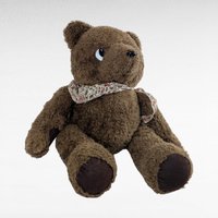 Vintage Gladly the Cross-Eyed Bear Plush, 17" Tall, Soft Brown Teddy, Collectible Stuffed Animal