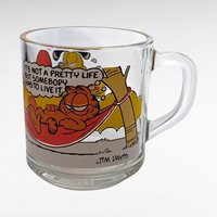 Vintage Garfield Glass Mugs, 1978 "It's Not a Pretty Life" & "Rises to the Occasion", Collectible Cartoon Glasses, Gift for Garfield Fans