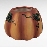 Vintage Kathy Hatch Ceramic Pumpkin Candle Holder, 2002 Halloween Decor, Fall Decor, Gift for Hostess