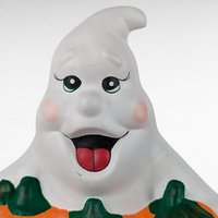 Vintage Ceramic Ghost Light, Halloween Decoration, Spooky Decor, Night Light, Gift for Halloween Lover