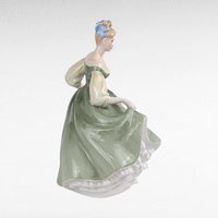 Vintage Royal Doulton Fair Lady Figurine, HN2193, Green Dress, Collectible Porcelain, Gift for Collector, Elegant Home Decor