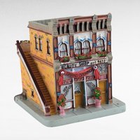 Vintage Liberty Falls Village Figurines, 7 Piece Set, Barber Shop, Firehouse, Shops, Courthouse, Collectible Miniatures, Gift for Collector