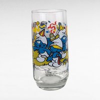 Vintage 1982 Smurf Tumblers, Set of 4, Papa, Jokey, Gargamel, Handy Smurf, Collectible Smurf Glasses, Gift for 80s Nostalgia