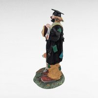 Vintage Flambro Emmett Kelly Jr. Graduate Figurine, Clown Decor, Collectible Clown, Gift for Clown Lover, Circus Decor, Nostalgic Gift, 8.5"