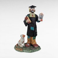 Vintage Flambro Emmett Kelly Jr. Graduate Figurine, Clown Decor, Collectible Clown, Gift for Clown Lover, Circus Decor, Nostalgic Gift, 8.5"