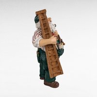 Vintage Silvestri Handyman Santa Figure, Resin Christmas Decor, Collectible Santa Claus, Unique Holiday Gift, Santa with Tools