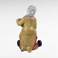 Vintage Accordion Playing Clown Figurine, Ceramic Musical Instrument Clown, Collectible Figurine, 6.5"