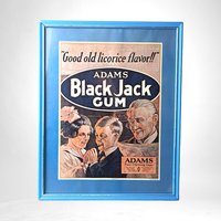 Set of 3 Vintage Framed Ad Prints, Black Jack Gum, Maxwell House Coffee, Postum Beverage, Retro Decor, Advertising Art