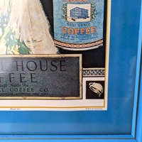 Set of 3 Vintage Framed Ad Prints, Black Jack Gum, Maxwell House Coffee, Postum Beverage, Retro Decor, Advertising Art