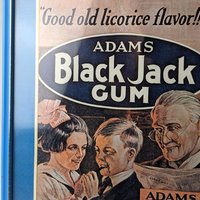 Set of 3 Vintage Framed Ad Prints, Black Jack Gum, Maxwell House Coffee, Postum Beverage, Retro Decor, Advertising Art
