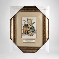 Vintage Hummel Prints Set, 1981 Framed Hummel Art, Honey Lovers, Mother's Helper, Little Bookkeeper, Collectible Hummel,