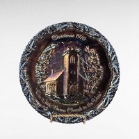 1970 Fenton Glass Christmas Plate