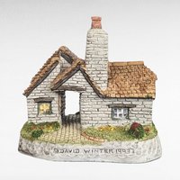 1993 David Winter The Tannery Cottage Figurine, Collectible English Village Decor, Gift for Collector, Miniature Building (3.25")