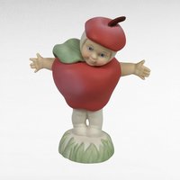 Dept. 56 Flowerpot Pair, "You're In My Heart" & "Apple Of My Eye", 2001 Figurines with Clay Pots, Vintage Home Decor, Gift for Gardeners