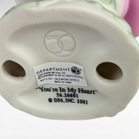Dept. 56 Flowerpot Pair, "You're In My Heart" & "Apple Of My Eye", 2001 Figurines with Clay Pots, Vintage Home Decor, Gift for Gardeners